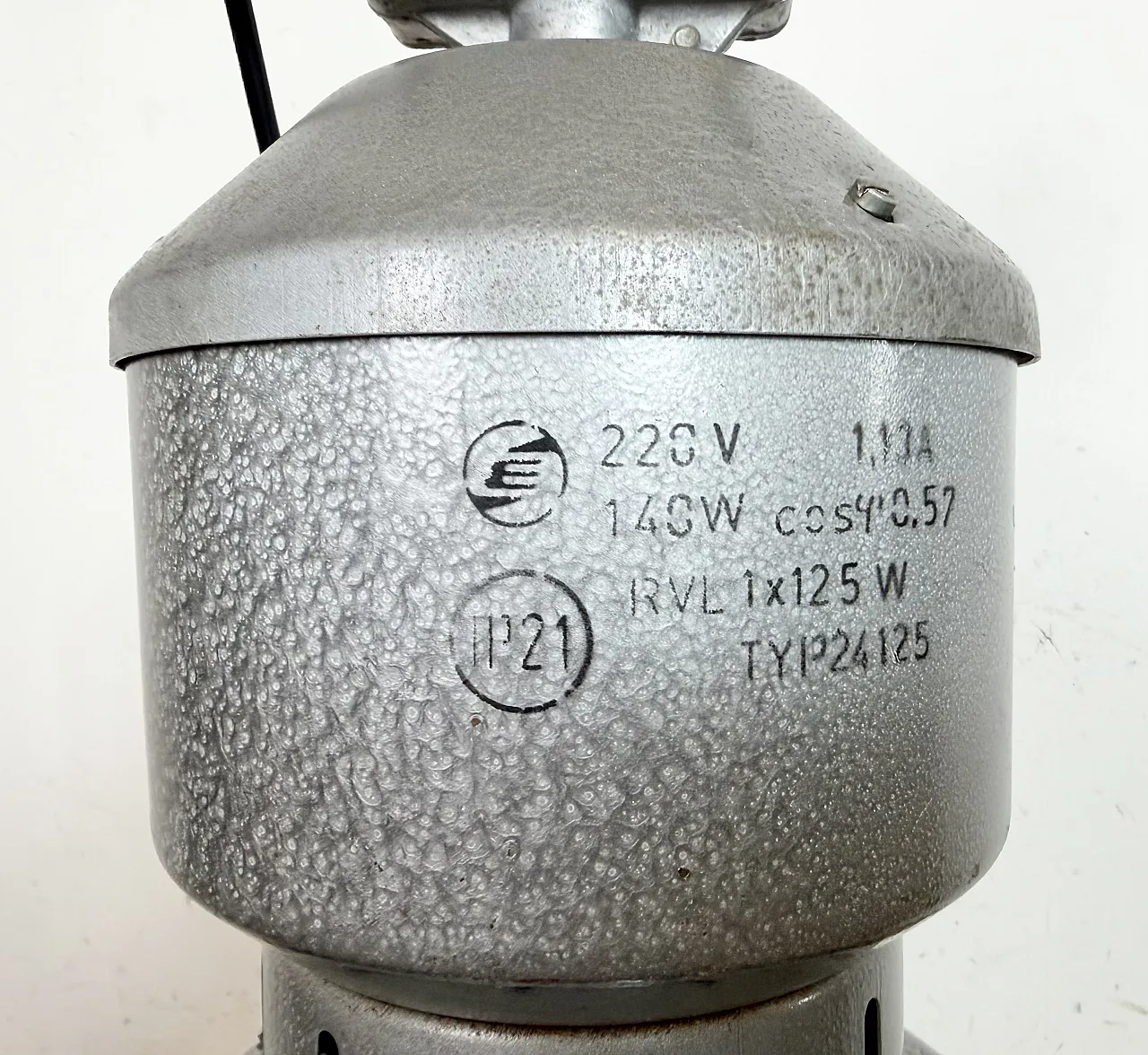 Industrial Black Enamel Factory Lamp from Elektrosvit, 1960s 14