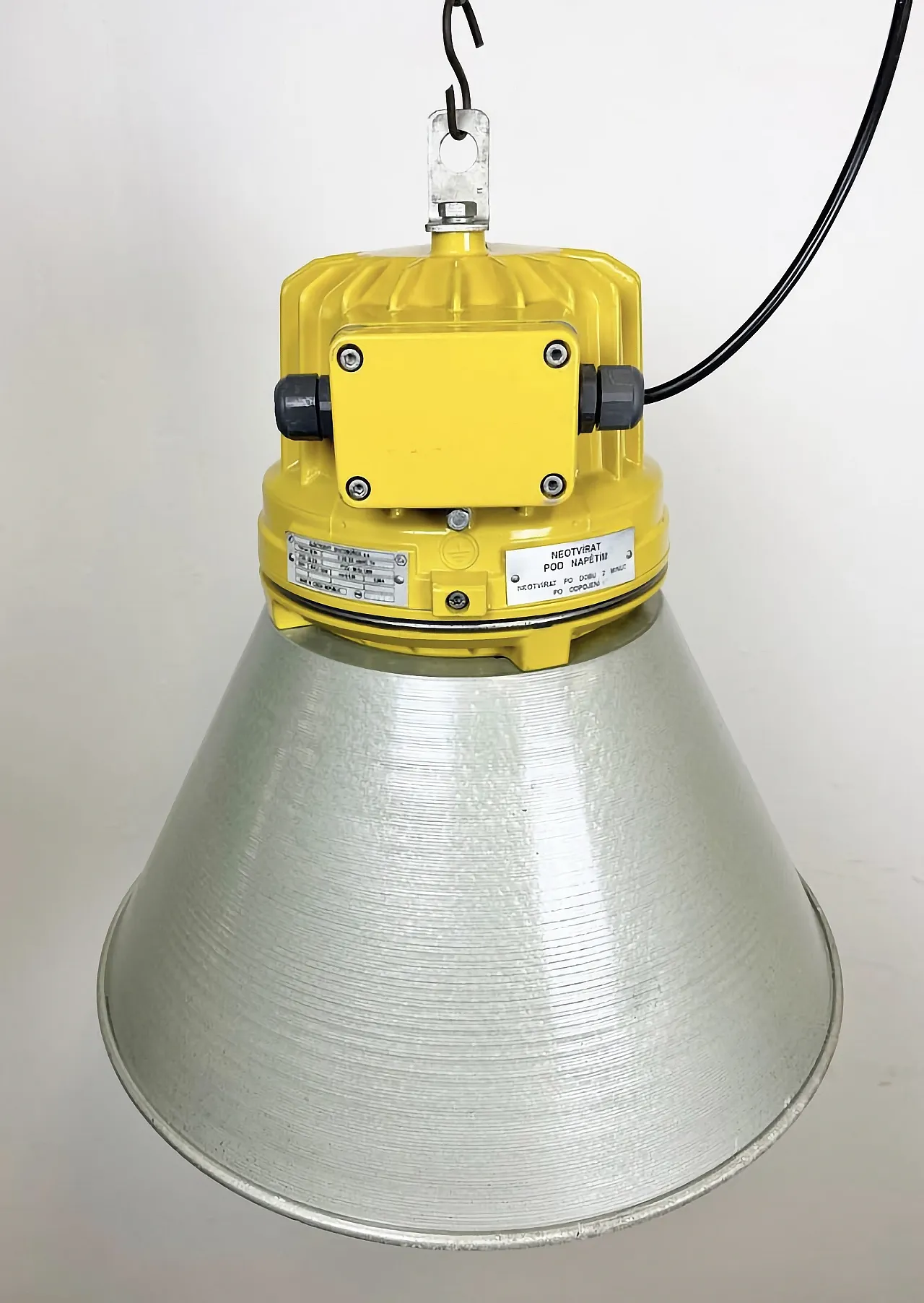 Yellow Industrial Explosion Proof Lamp with Aluminium Shade, 1990s 8