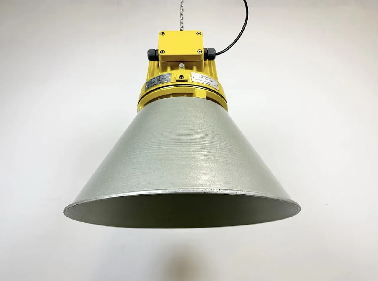 Yellow Industrial Explosion Proof Lamp with Aluminium Shade, 1990s 9