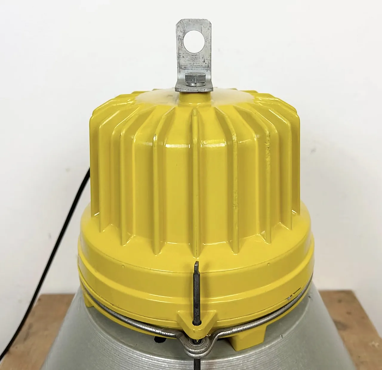 Yellow Industrial Explosion Proof Lamp with Aluminium Shade, 1990s 12