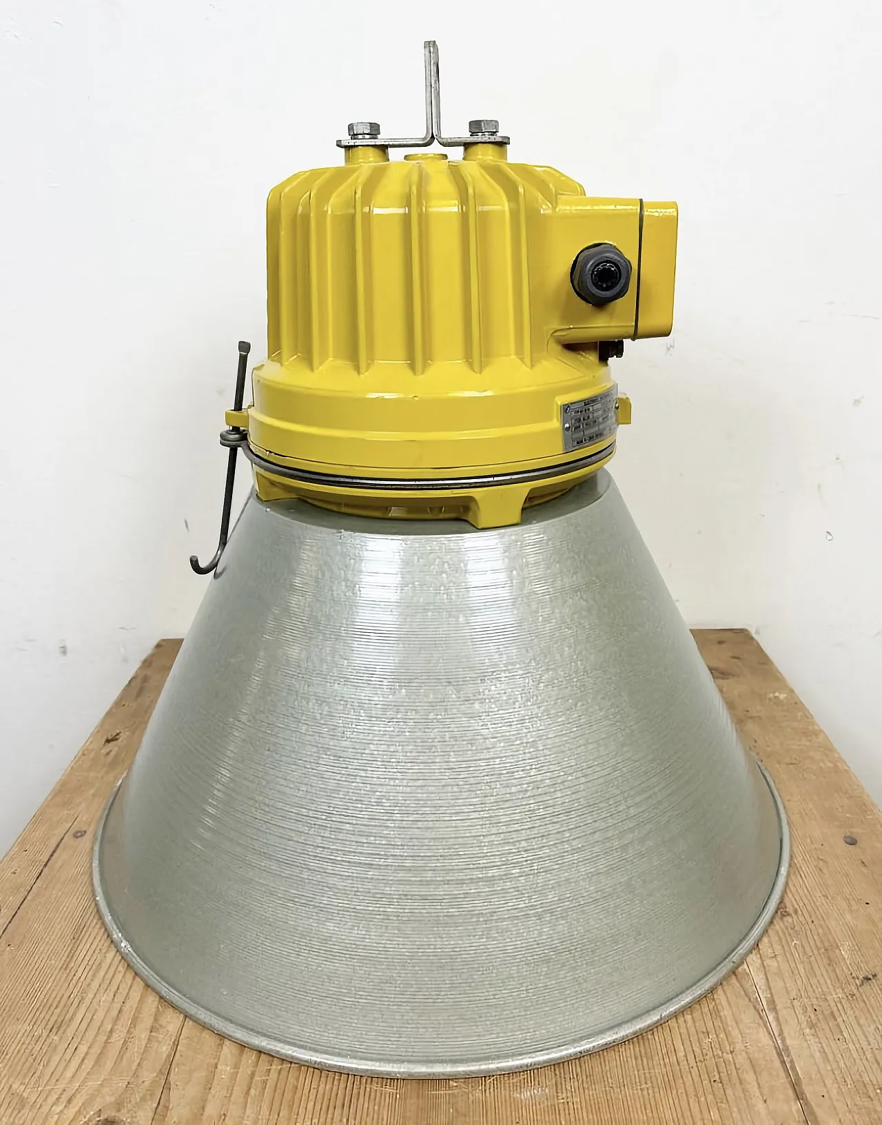 Yellow Industrial Explosion Proof Lamp with Aluminium Shade, 1990s 13