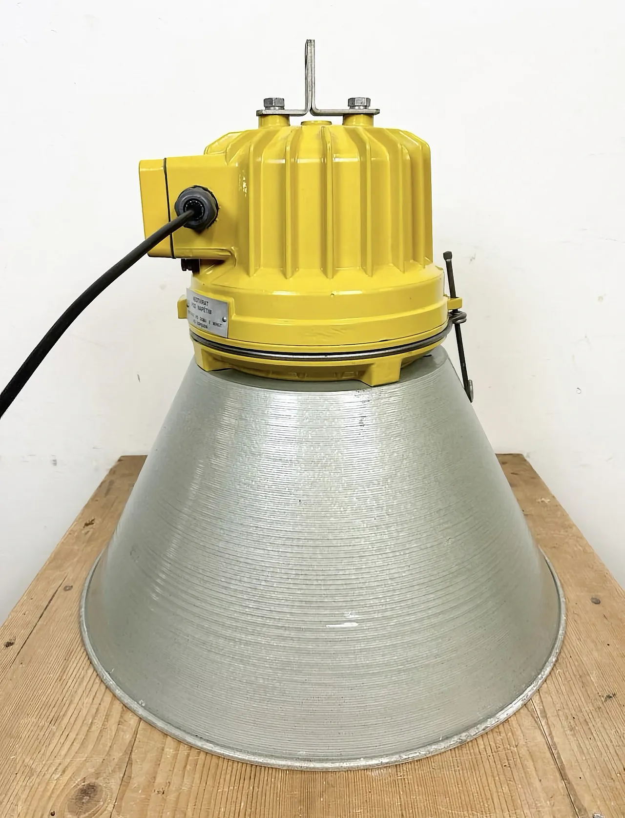Yellow Industrial Explosion Proof Lamp with Aluminium Shade, 1990s 14