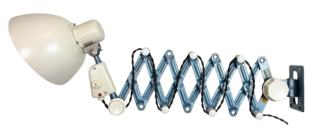 Industrial East German Scissor Lamp from Reif Dresden, 1950s 1