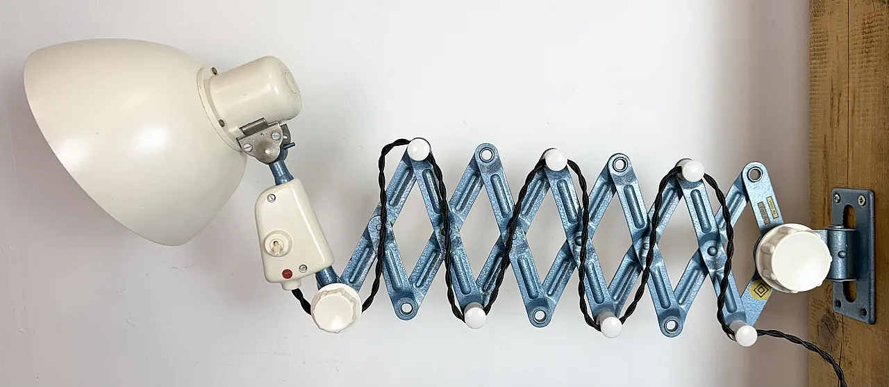 Industrial East German Scissor Lamp from Reif Dresden, 1950s 3