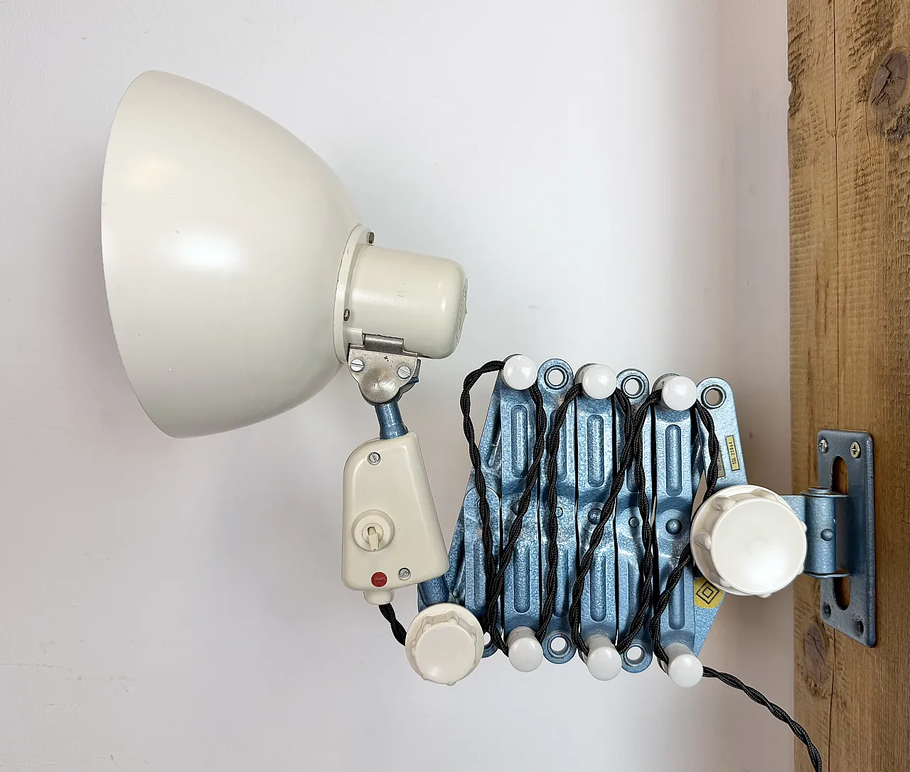 Industrial East German Scissor Lamp from Reif Dresden, 1950s 9