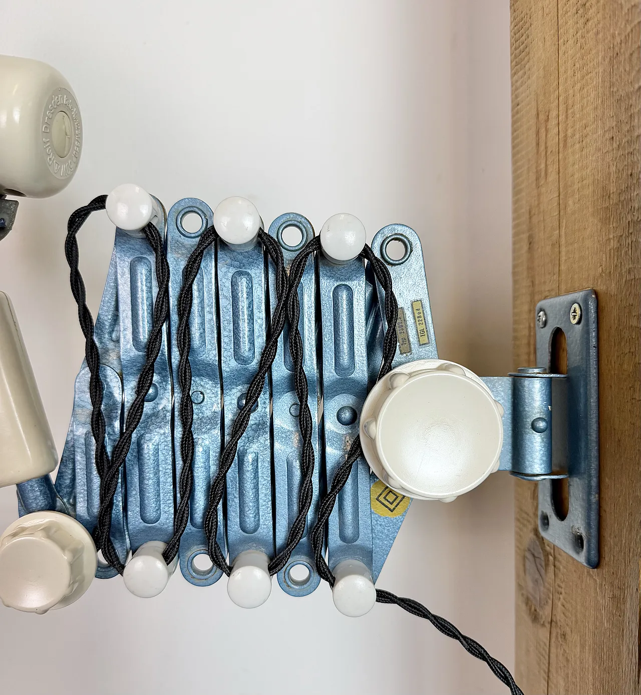 Industrial East German Scissor Lamp from Reif Dresden, 1950s 10