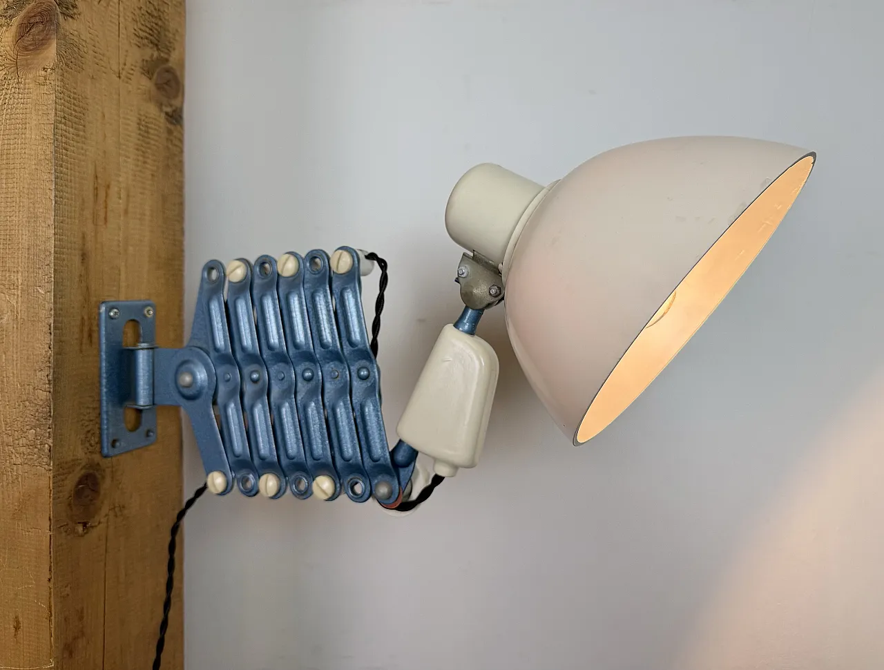 Industrial East German Scissor Lamp from Reif Dresden, 1950s 14