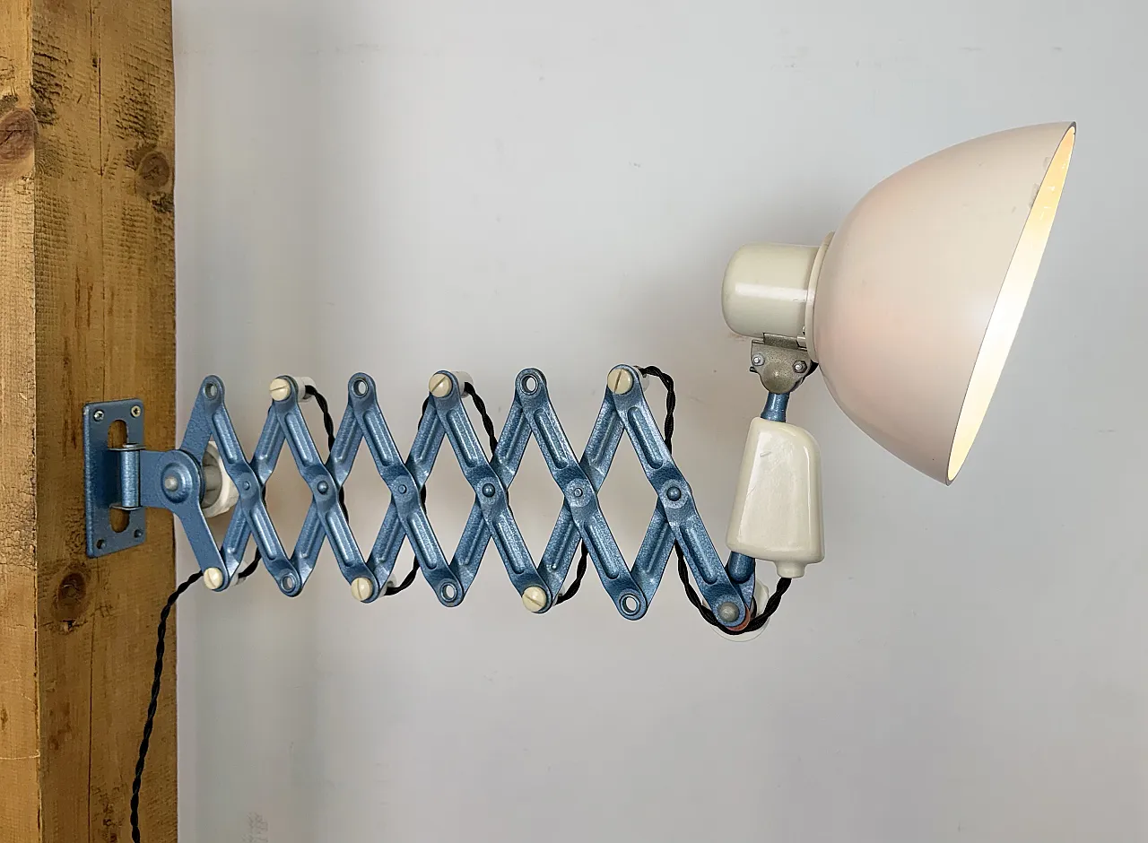 Industrial East German Scissor Lamp from Reif Dresden, 1950s 15