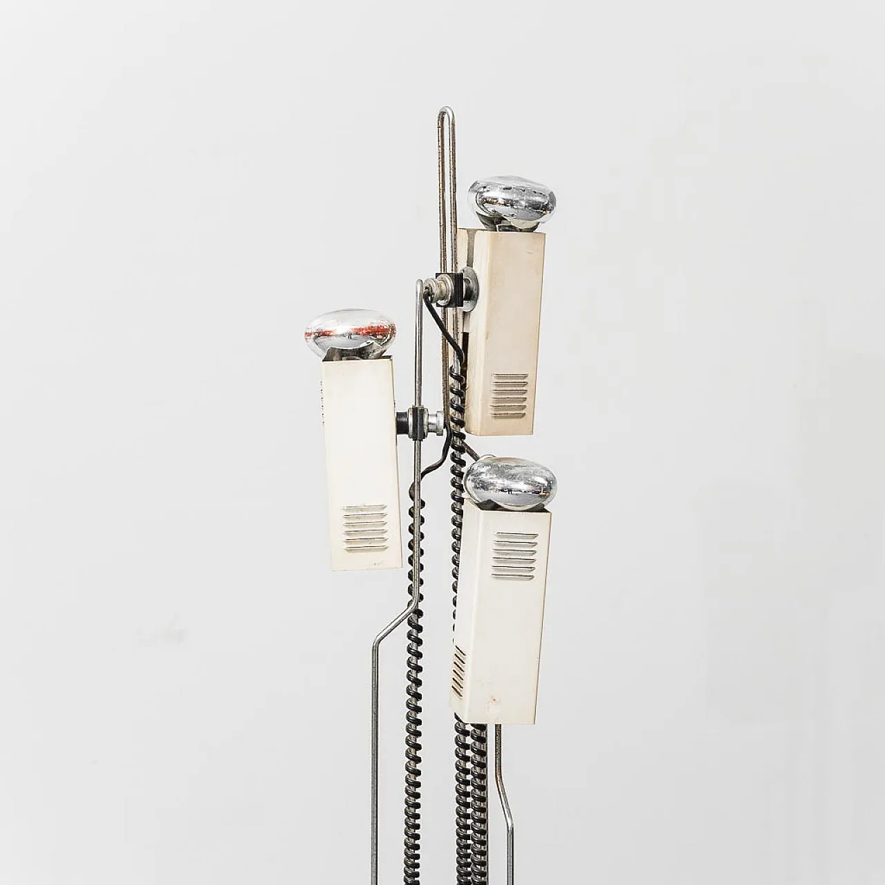 Industrial floor lamp with 3 lights, Joe Colombo style, 70s 5