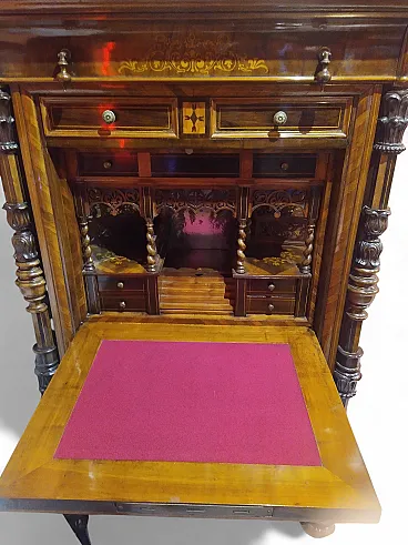 Secretaire with elegant inlays and carvings, 19th century