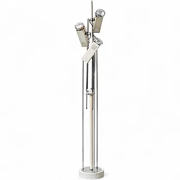 Industrial floor lamp with 3 lights, Joe Colombo style, 70s