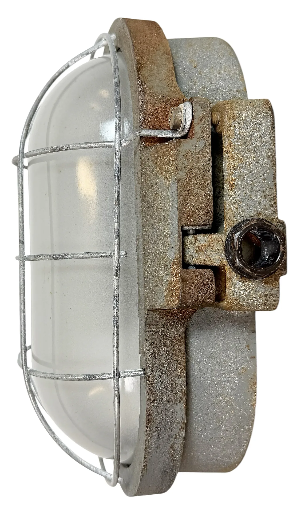 Grey Industrial Cast Iron Wall Light from Elektrosvit, 1960s 2