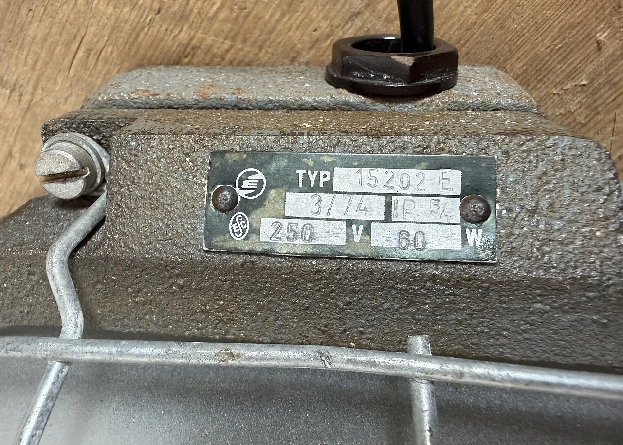 Grey Industrial Cast Iron Wall Light from Elektrosvit, 1960s 6