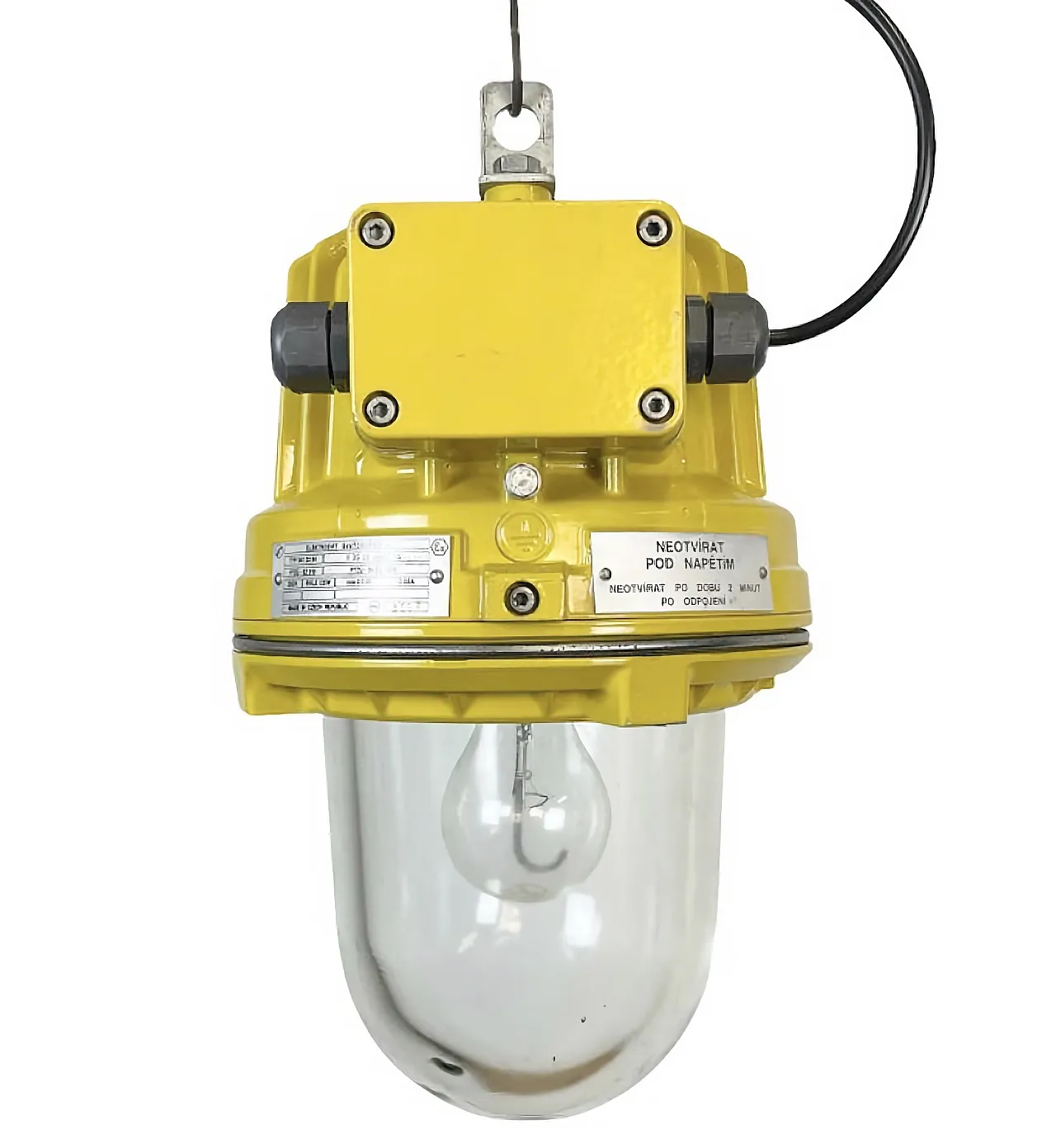 Yellow Industrial Explosion Proof Lamp from Elektrosvit, 1990s 1