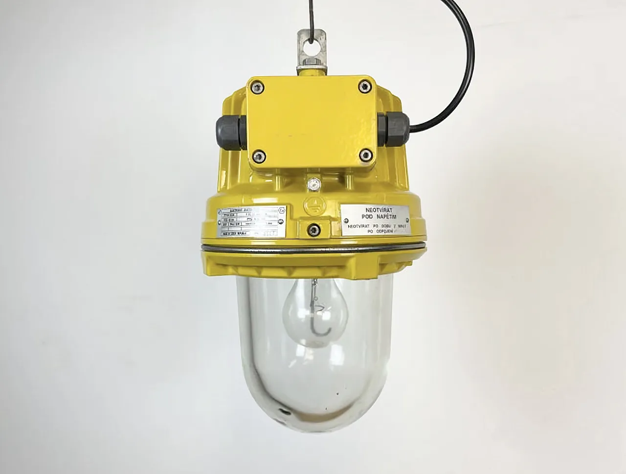 Yellow Industrial Explosion Proof Lamp from Elektrosvit, 1990s 2