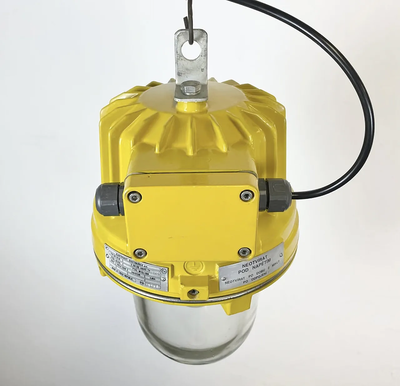 Yellow Industrial Explosion Proof Lamp from Elektrosvit, 1990s 5