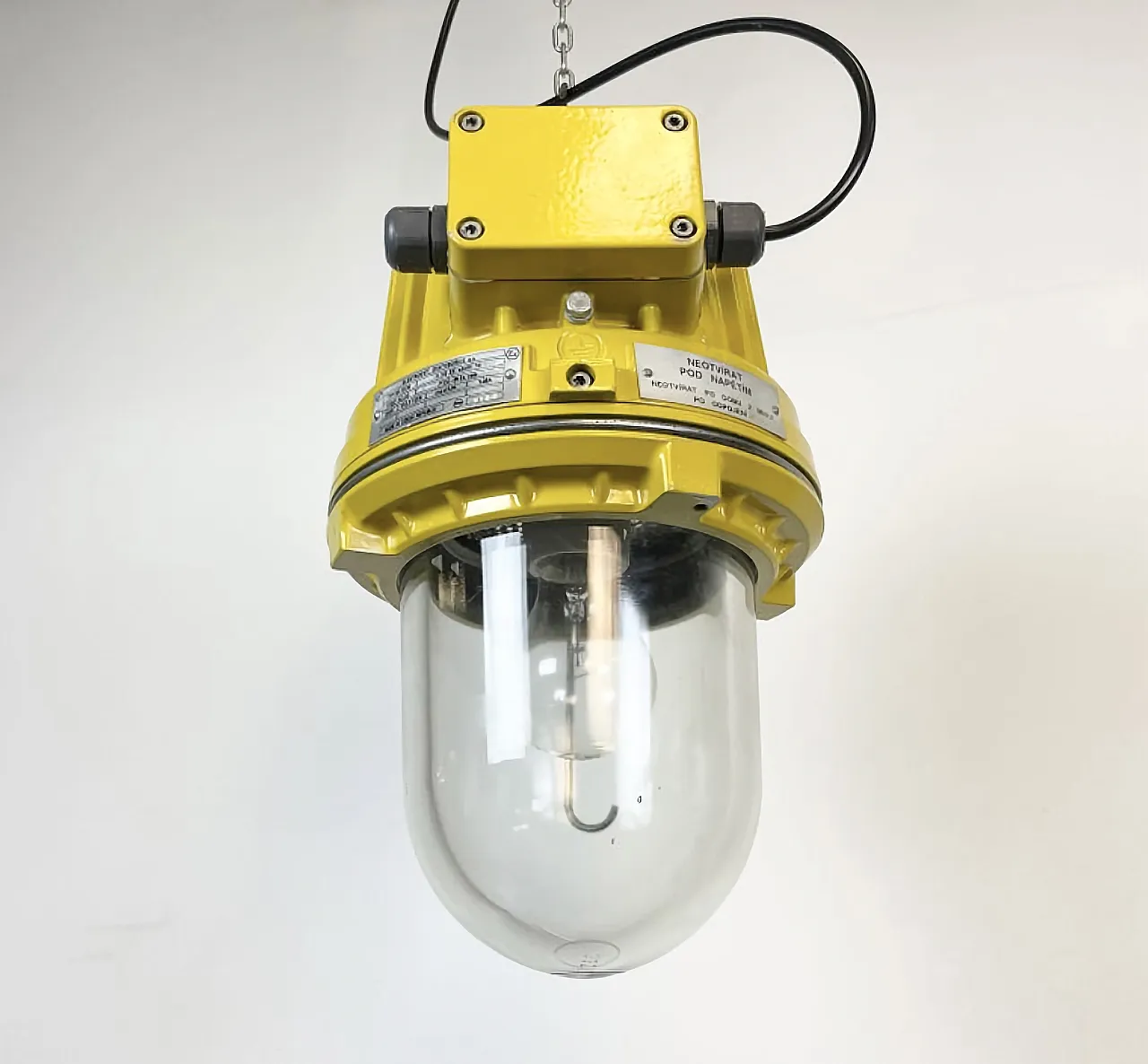 Yellow Industrial Explosion Proof Lamp from Elektrosvit, 1990s 9