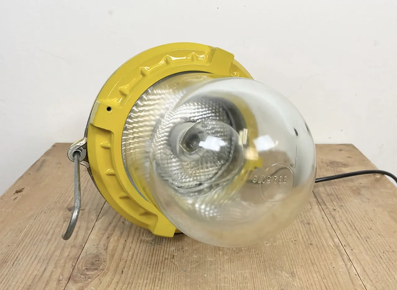 Yellow Industrial Explosion Proof Lamp from Elektrosvit, 1990s 13