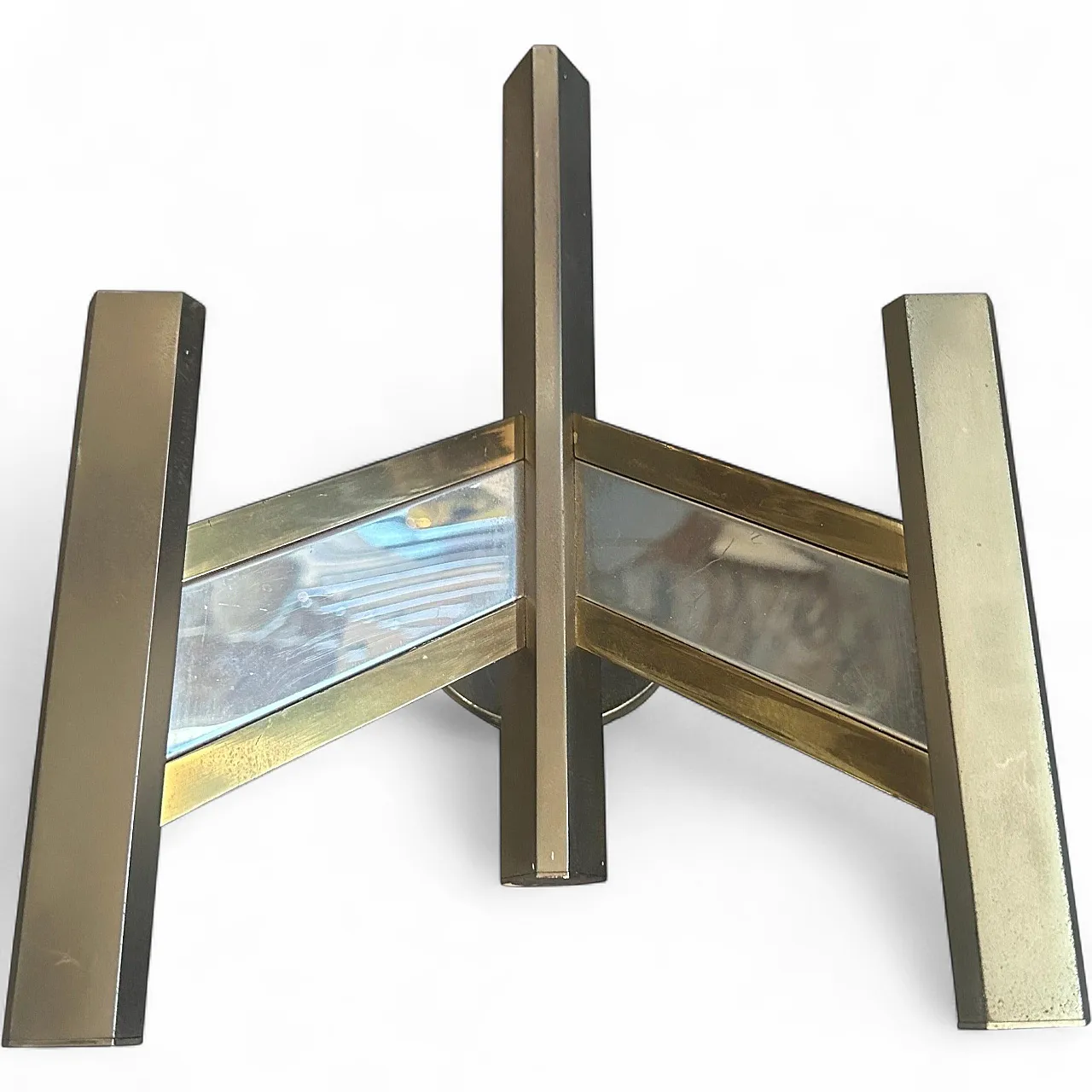 Brass and steel wall sconce by Gaetano Sciolari, 1960s 20