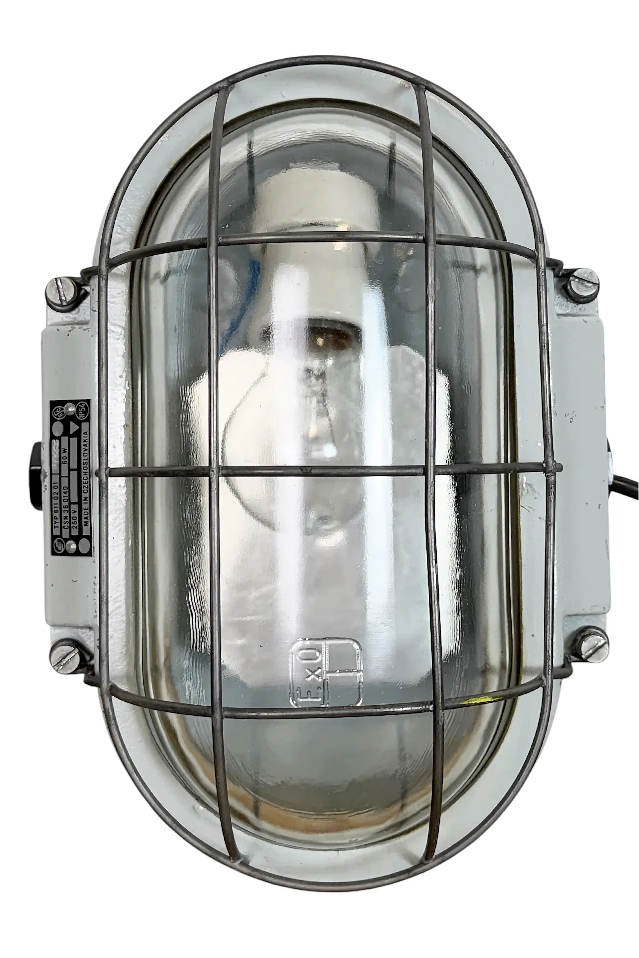 Industrial Cast Aluminium Wall Light with Clear Glass from Elektrosvit 3