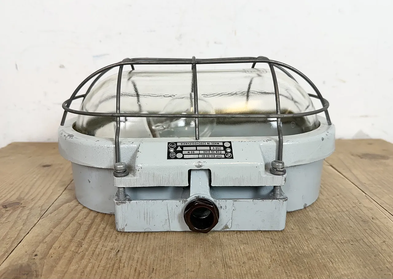 Industrial Cast Aluminium Wall Light with Clear Glass from Elektrosvit 6