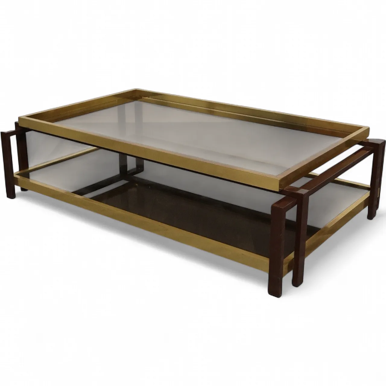 Hollywood Regency brass lounge table, 1970s 13