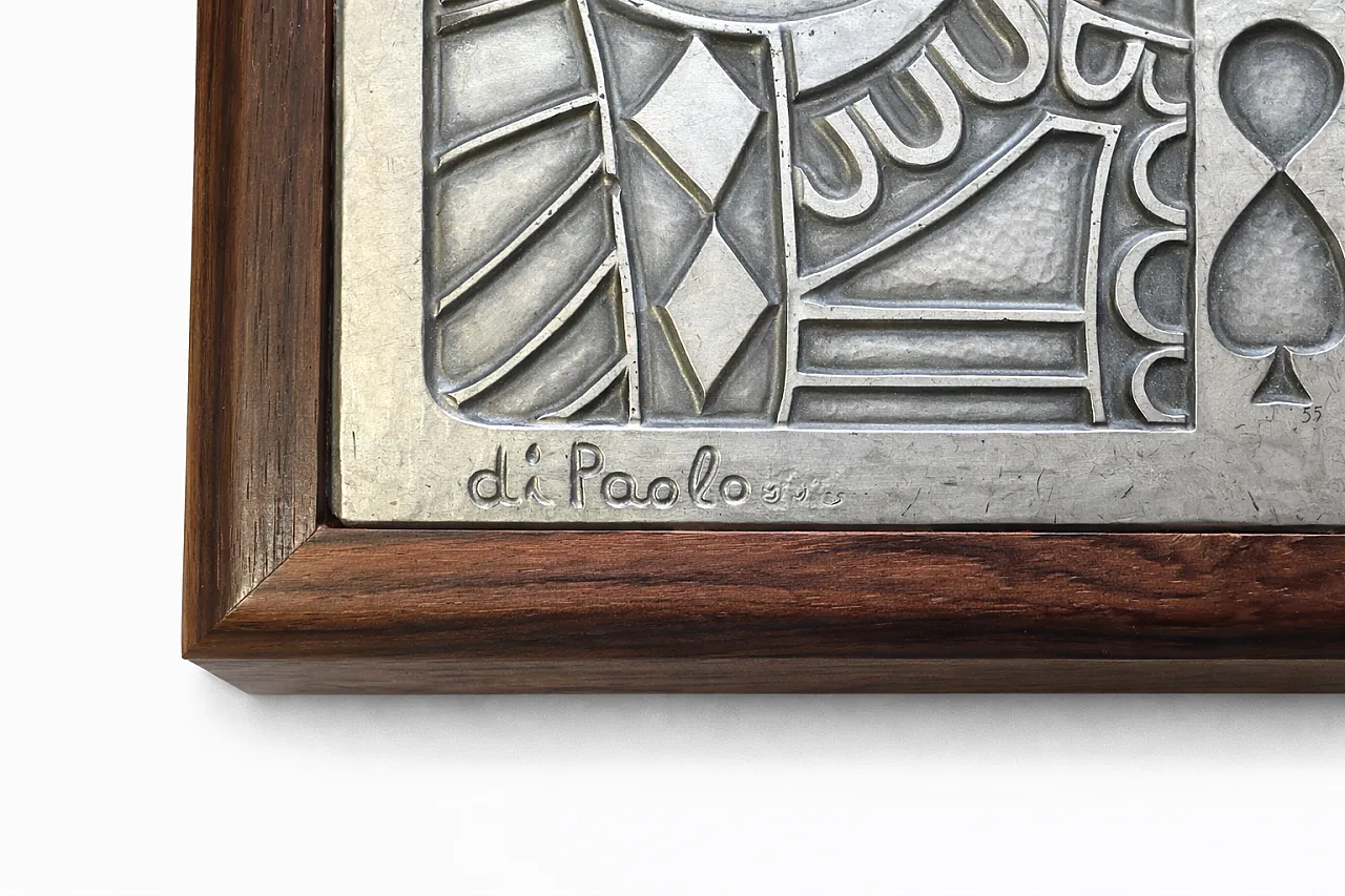 Scatola da gioco in legno e argento, anni '60 2