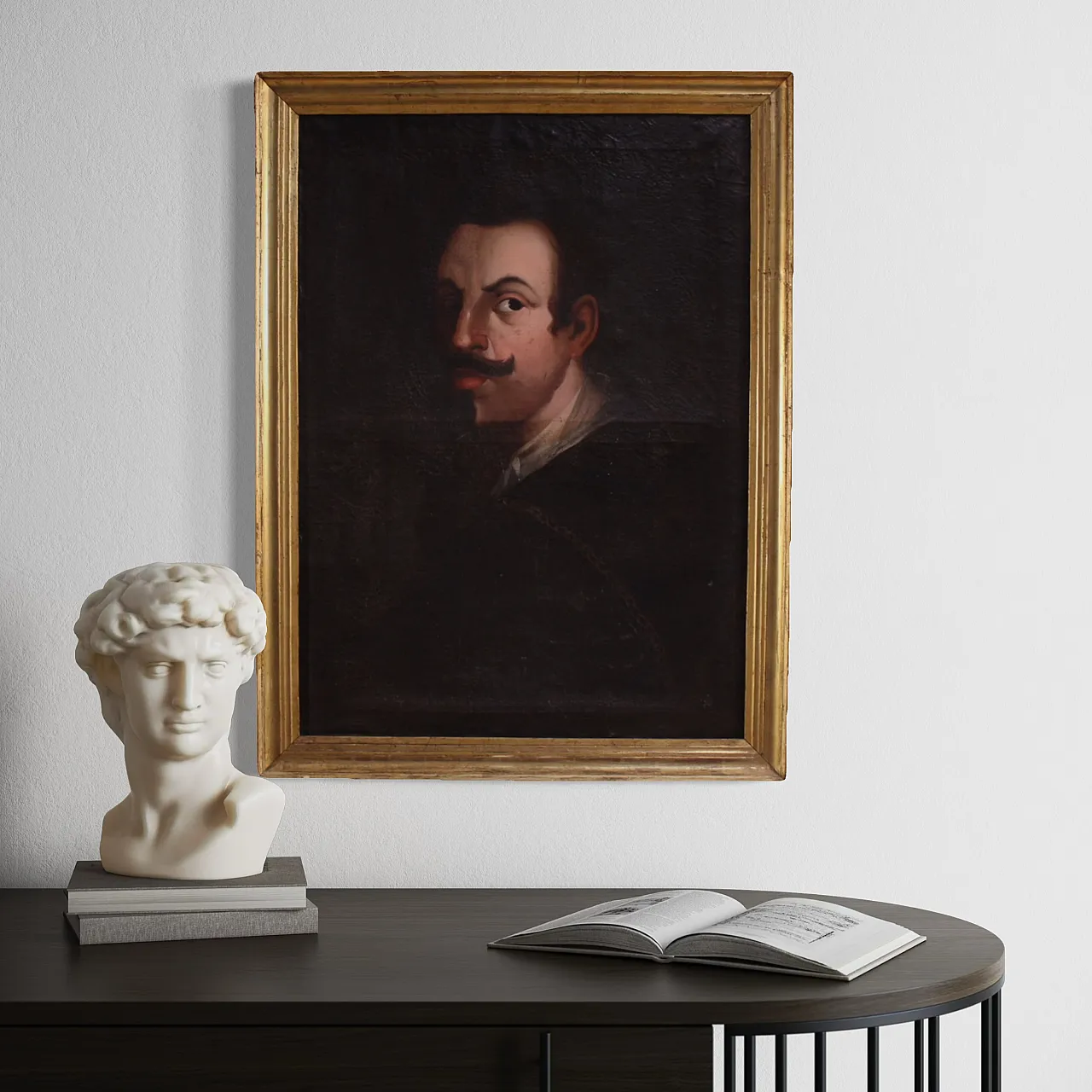 Dipinto spagnolo ritratto di gentiluomo, '700 5