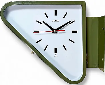 Vintage Green Seiko Ships Double-Sided Wall Clock, 1970s