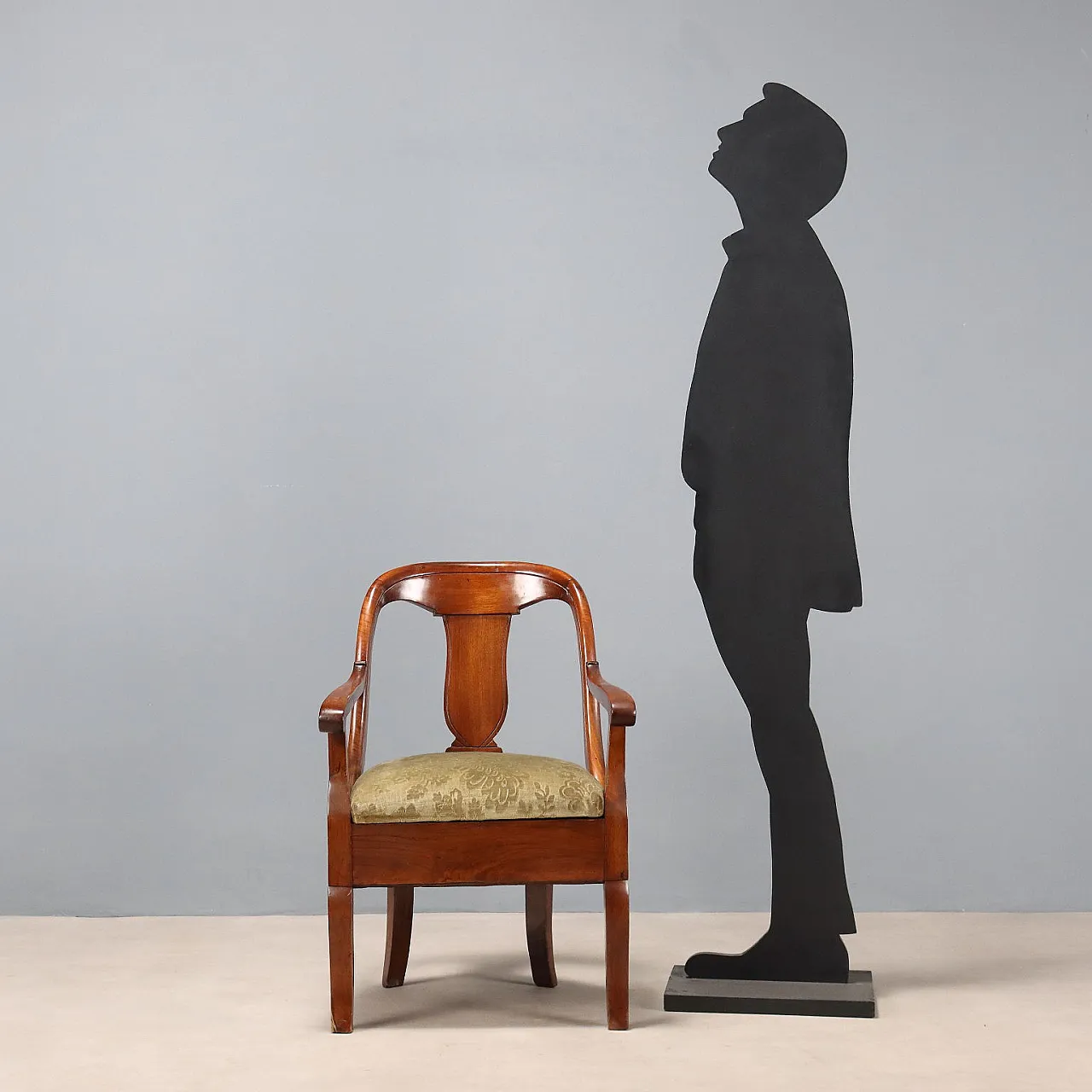 Poltrona Carlo X in noce, metà '800 3