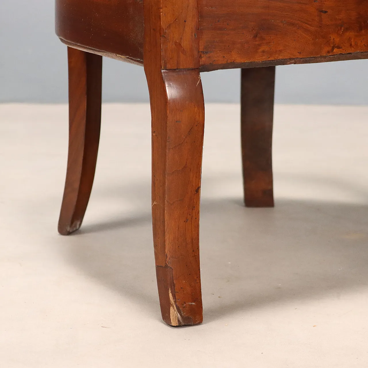 Poltrona Carlo X in noce, metà '800 6