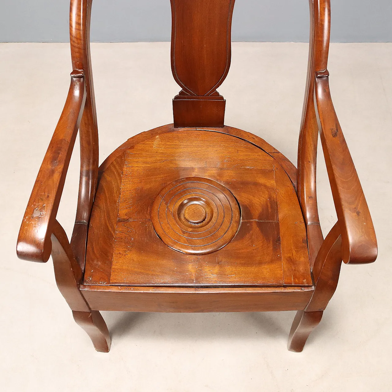 Poltrona Carlo X in noce, metà '800 8