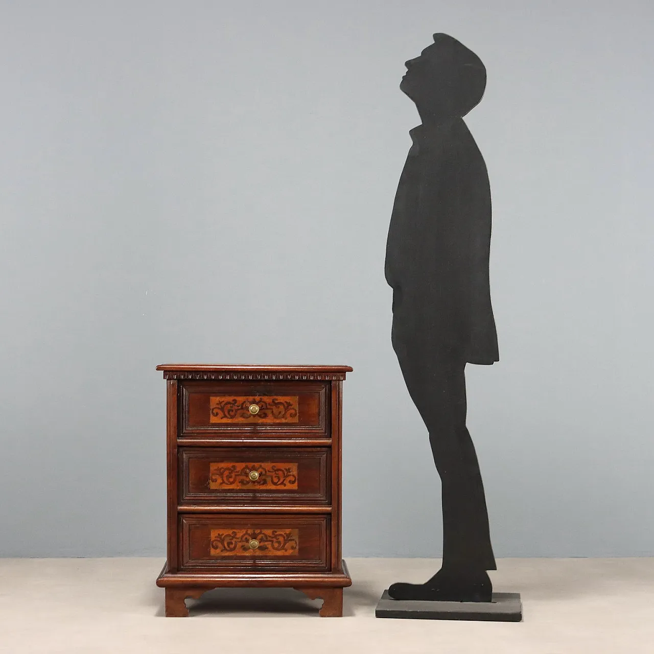 Comodino barocco in noce, fine '700 3