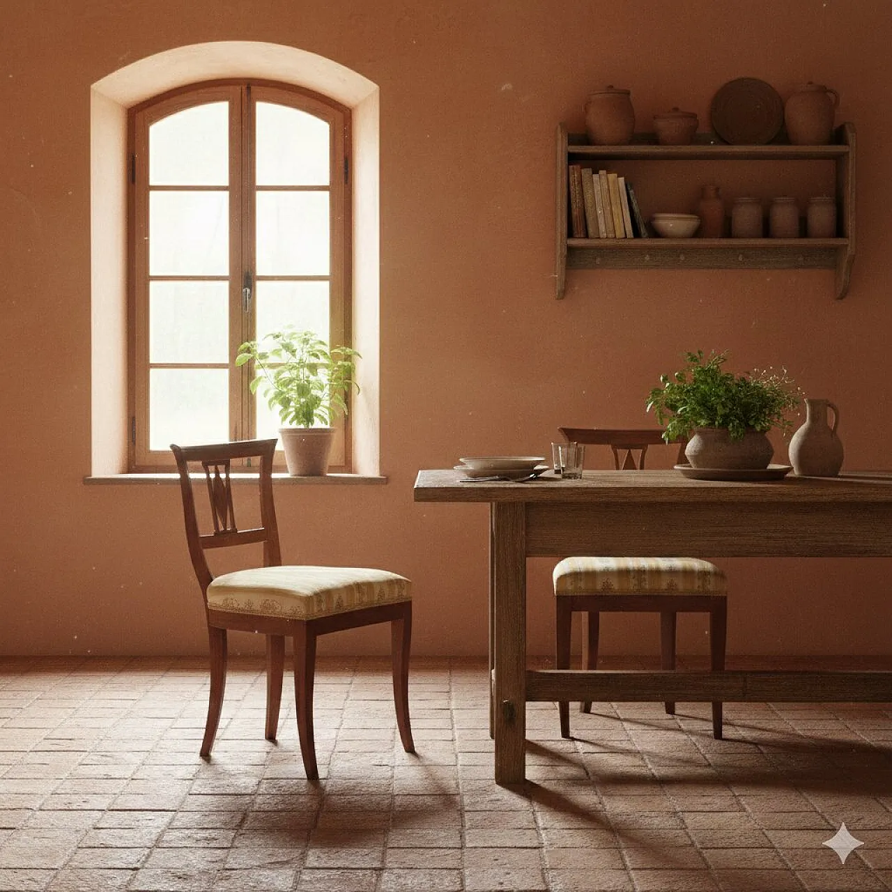 Coppia di sedie in mogano con sedile imbottito, metà '800 2