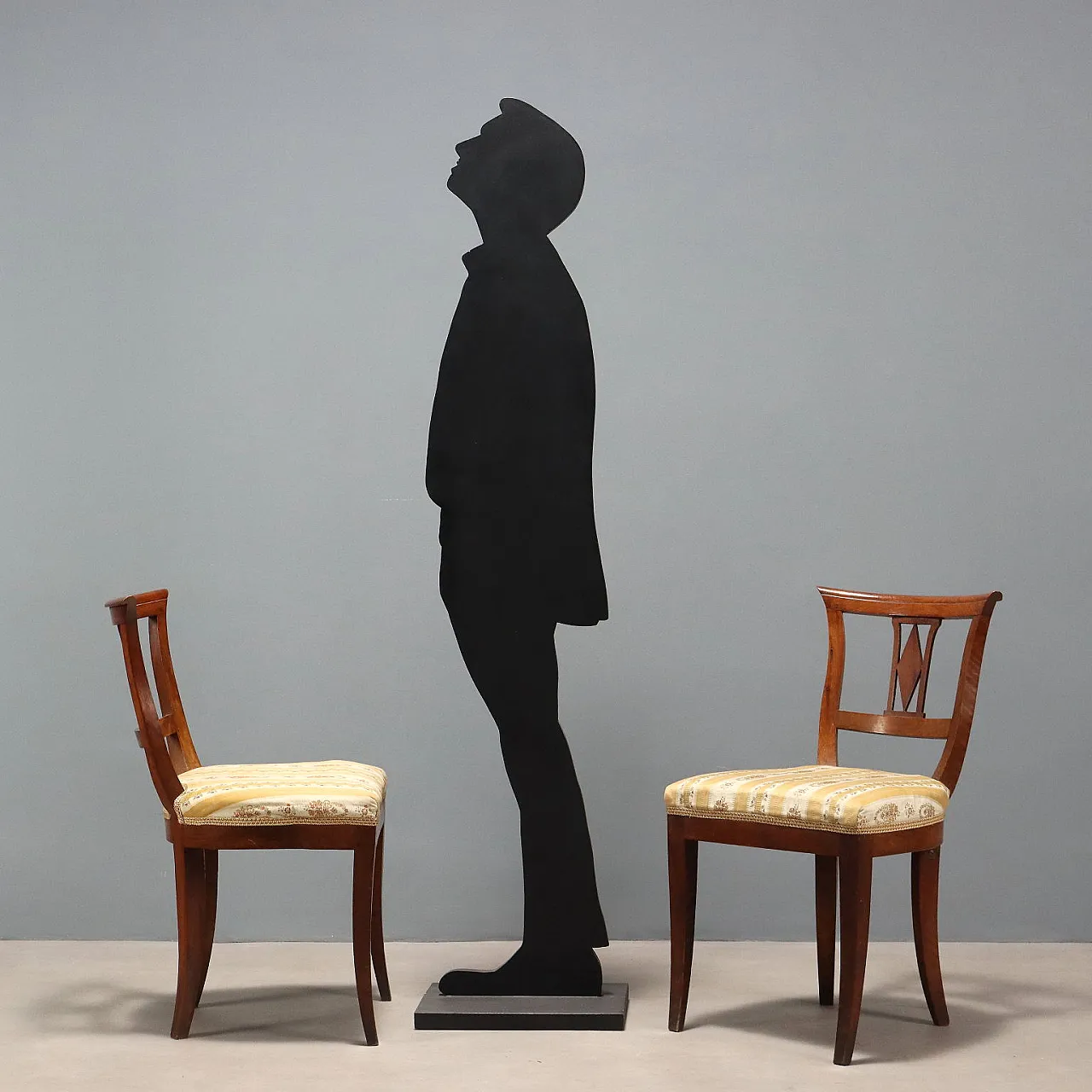 Coppia di sedie in mogano con sedile imbottito, metà '800 3