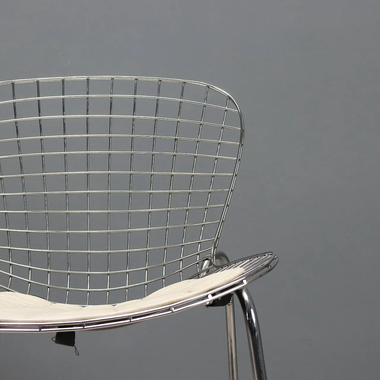 10 Chunky metal chairs with original cushions, 20th century 7