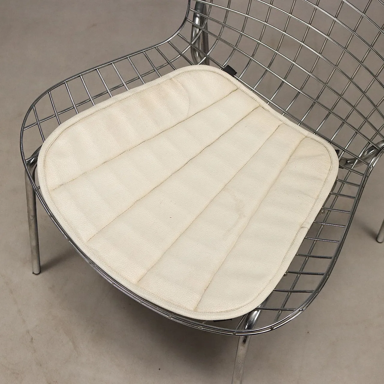 10 Chunky metal chairs with original cushions, 20th century 9