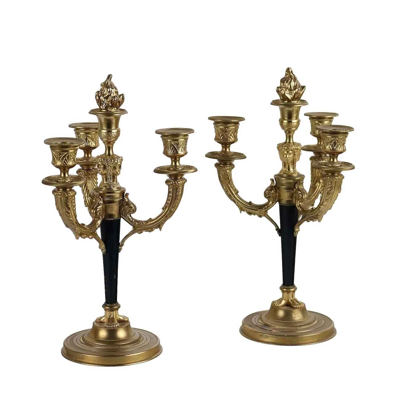 Coppia di candelabri i  bronzo di Albert Marionnet, metà '900 1