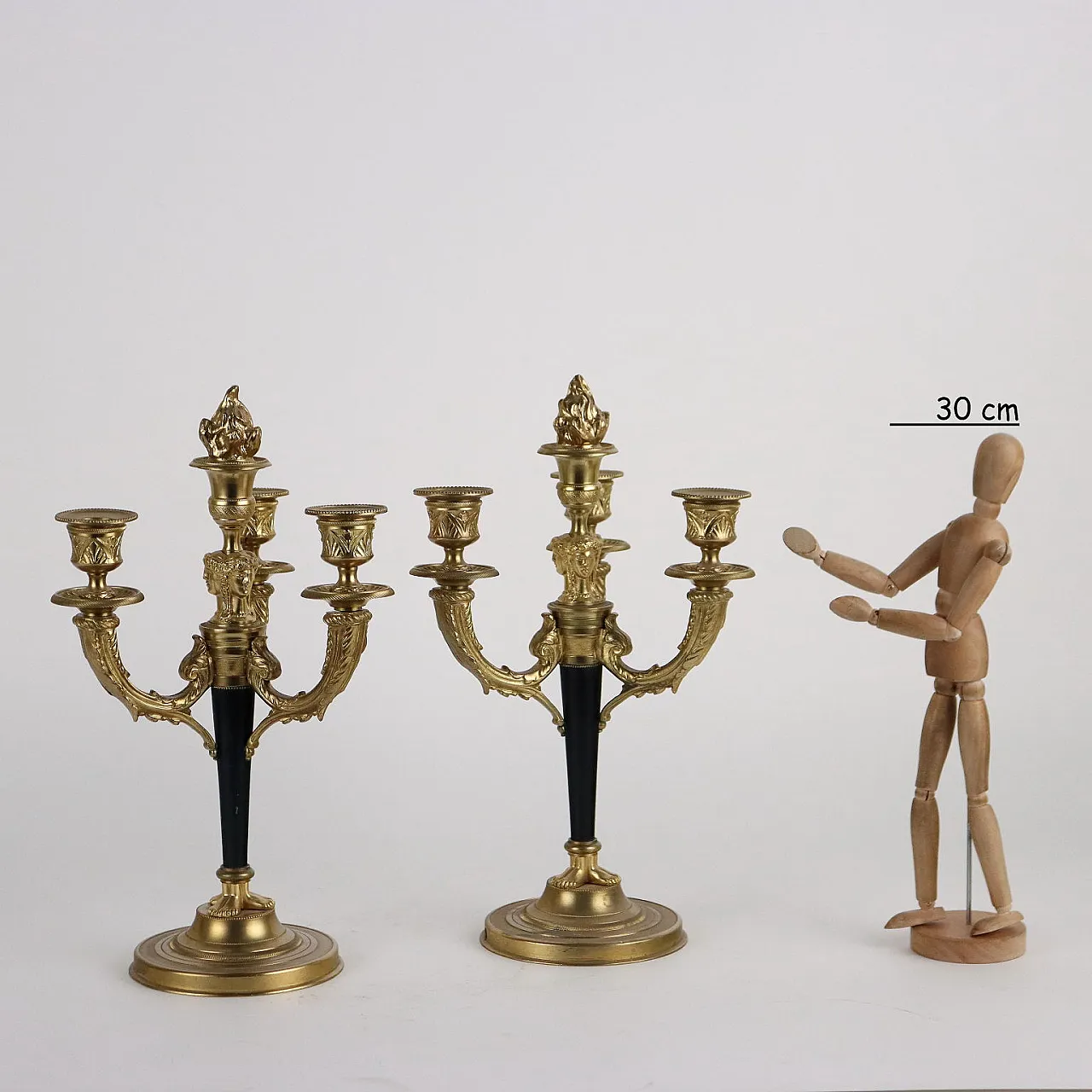 Coppia di candelabri i  bronzo di Albert Marionnet, metà '900 2