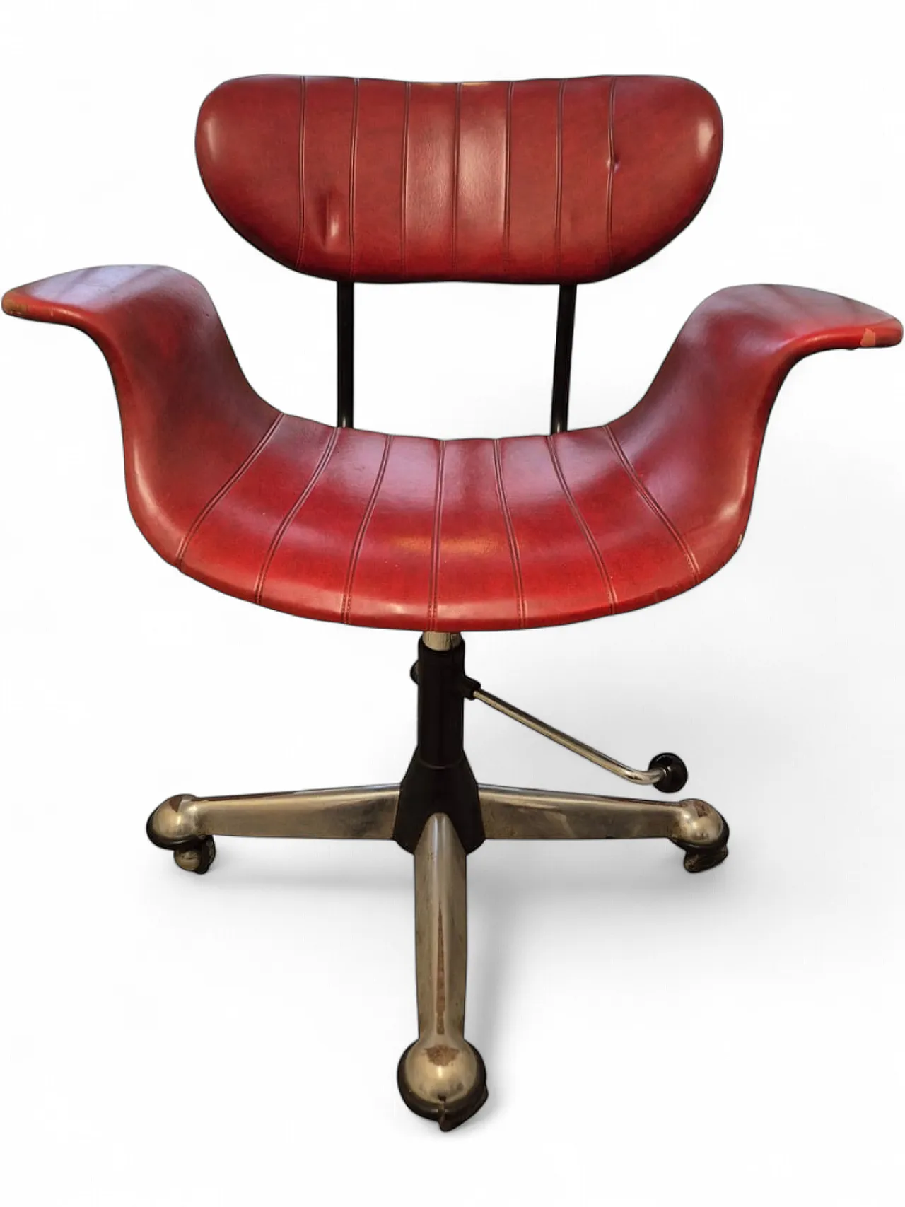 Poltrona da ufficio girevole  di Gastone Rinaldi per Rima, anni ’50 12