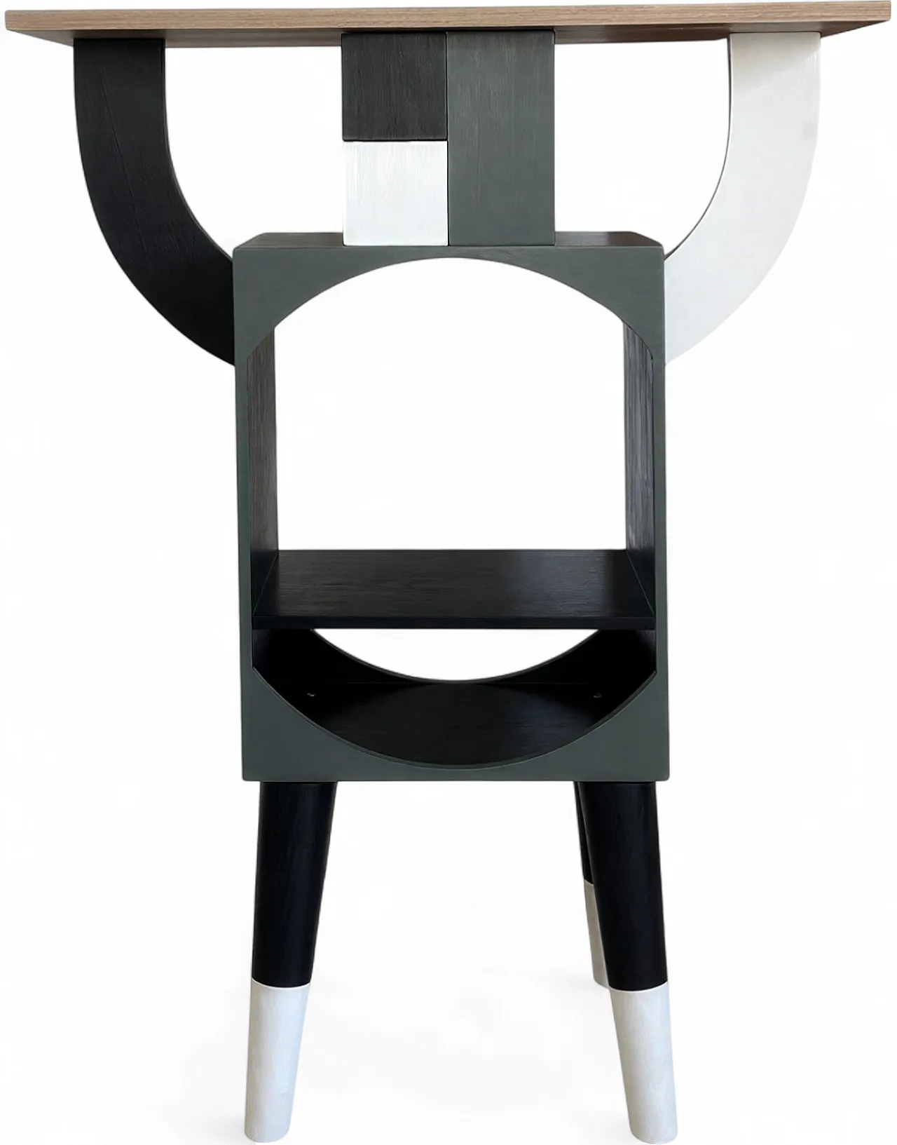 Hand-painted oak console , 2000s 9