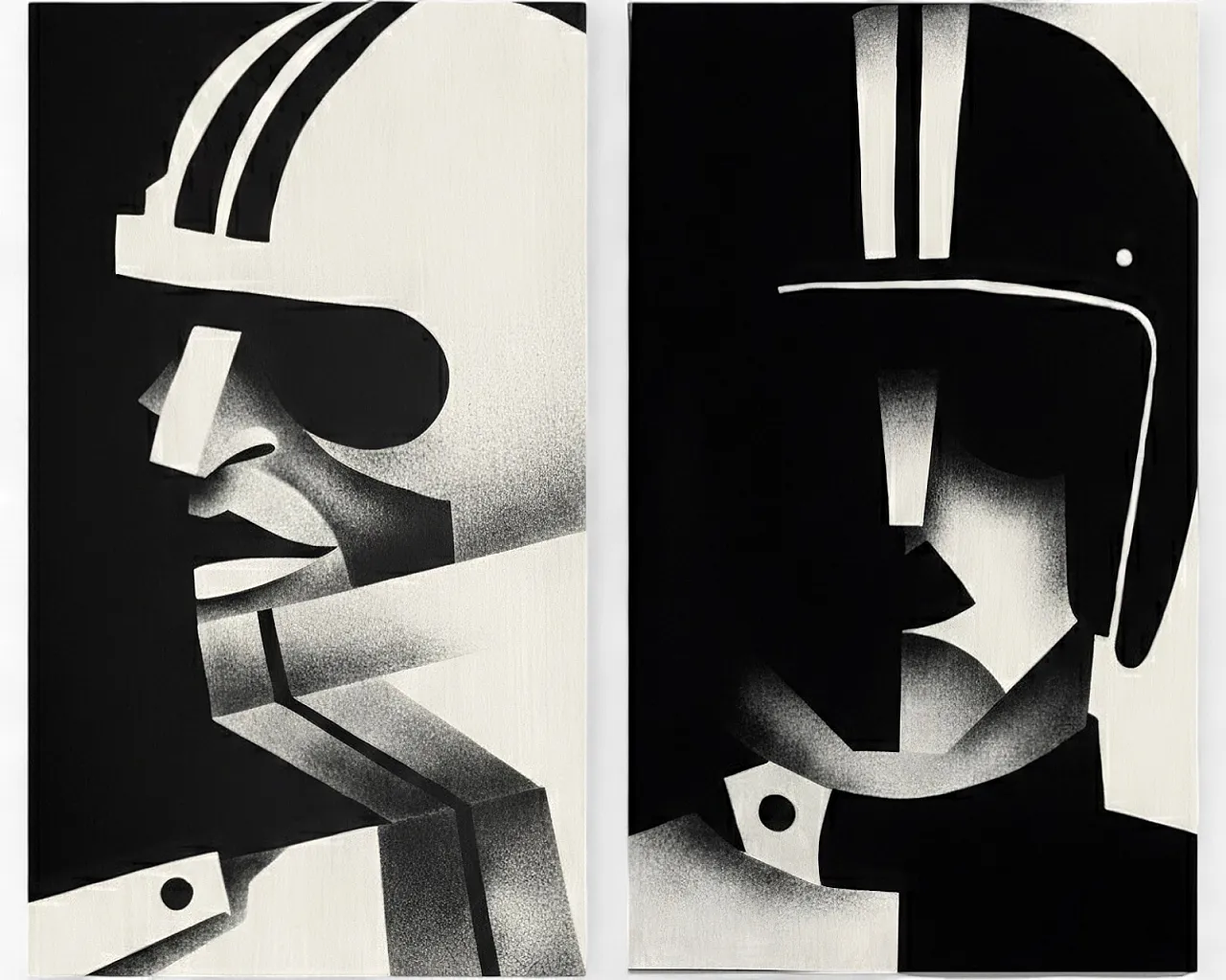 Diptych "I Piloti" Pair of original works - Neo Futurism - 6