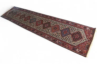 Hand-knotted Caucasian Shirvan lane carpet, 60s