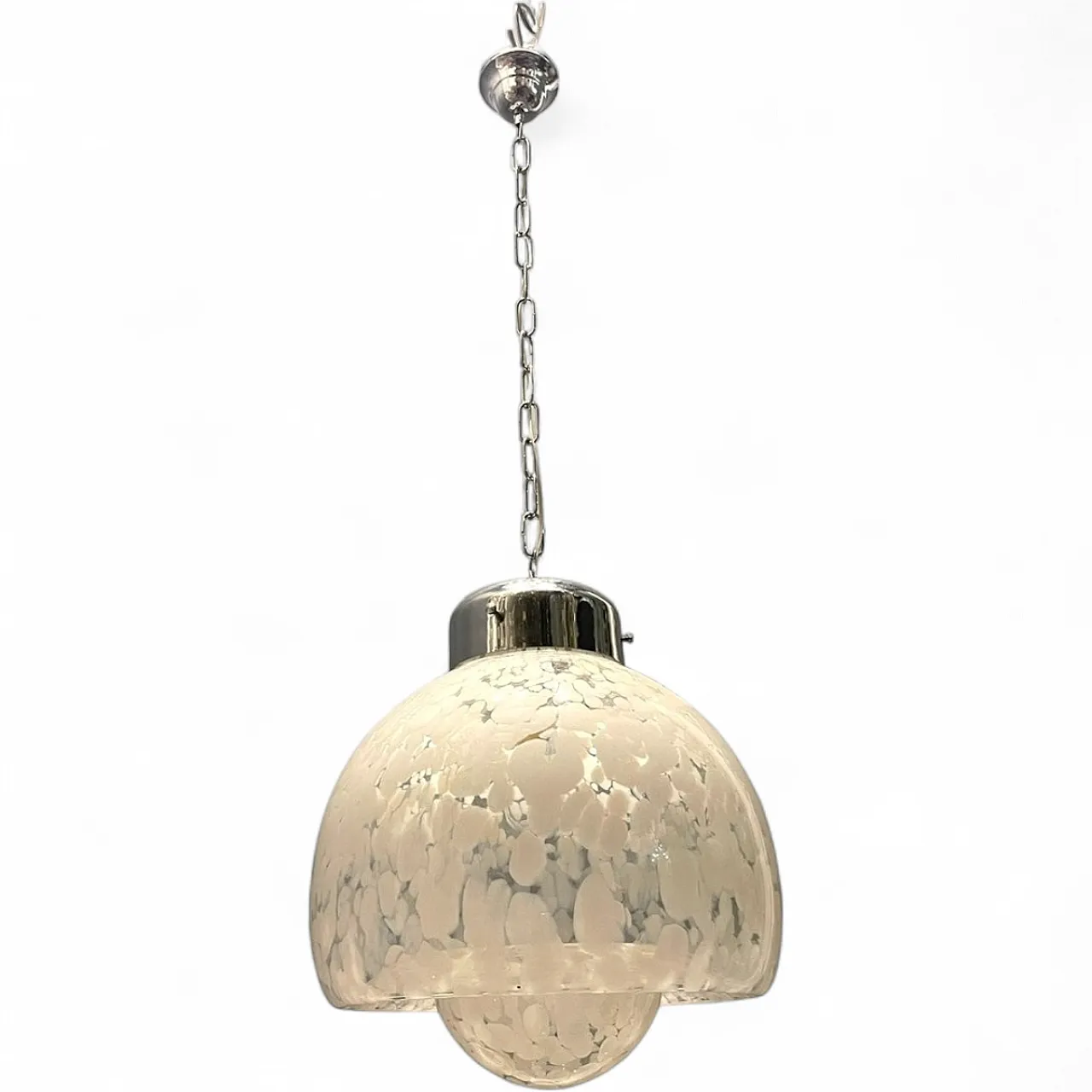 Lampada a sospensione in vetro di Murano, anni '70 7