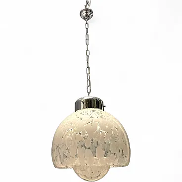 Lampada a sospensione in vetro di Murano, anni '70