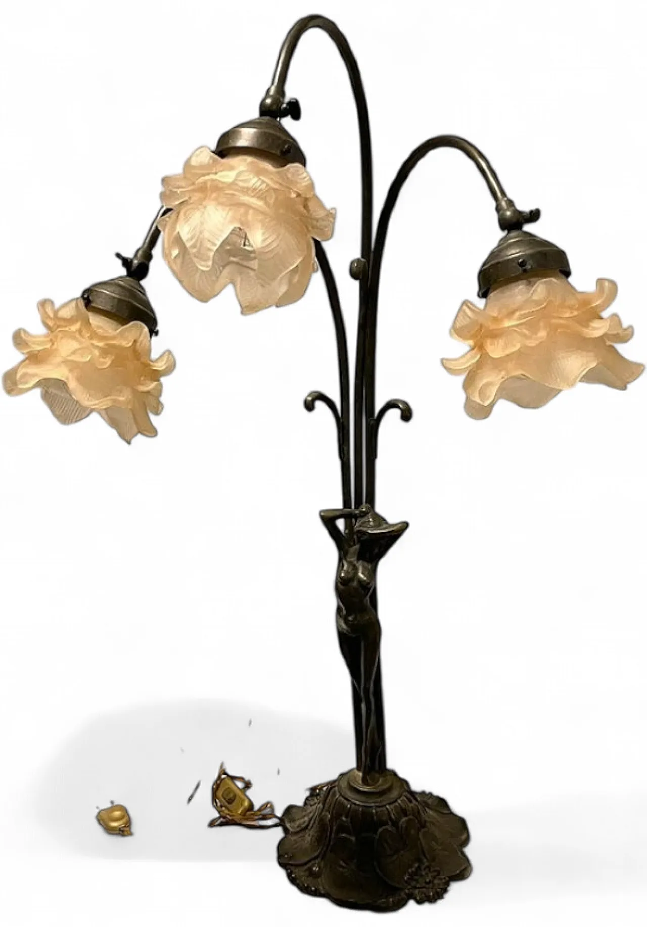 Large table lamp in Murano bronze, 1950s 17