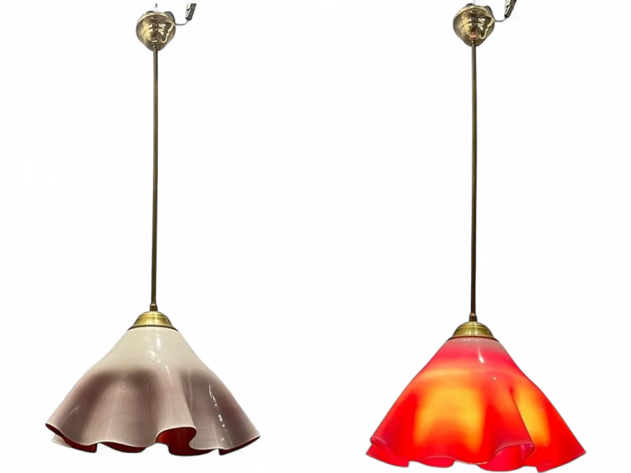 Murano glass hanging handkerchief by Venini, 1970s 15