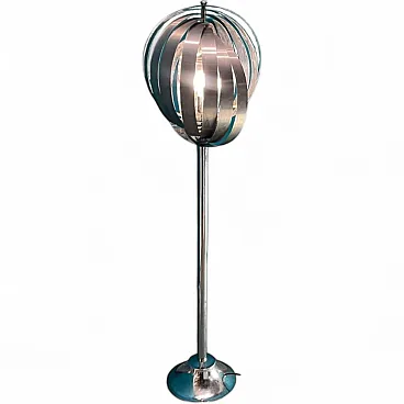 Moon steel floor lamp by Henri Mathieu, 1970s