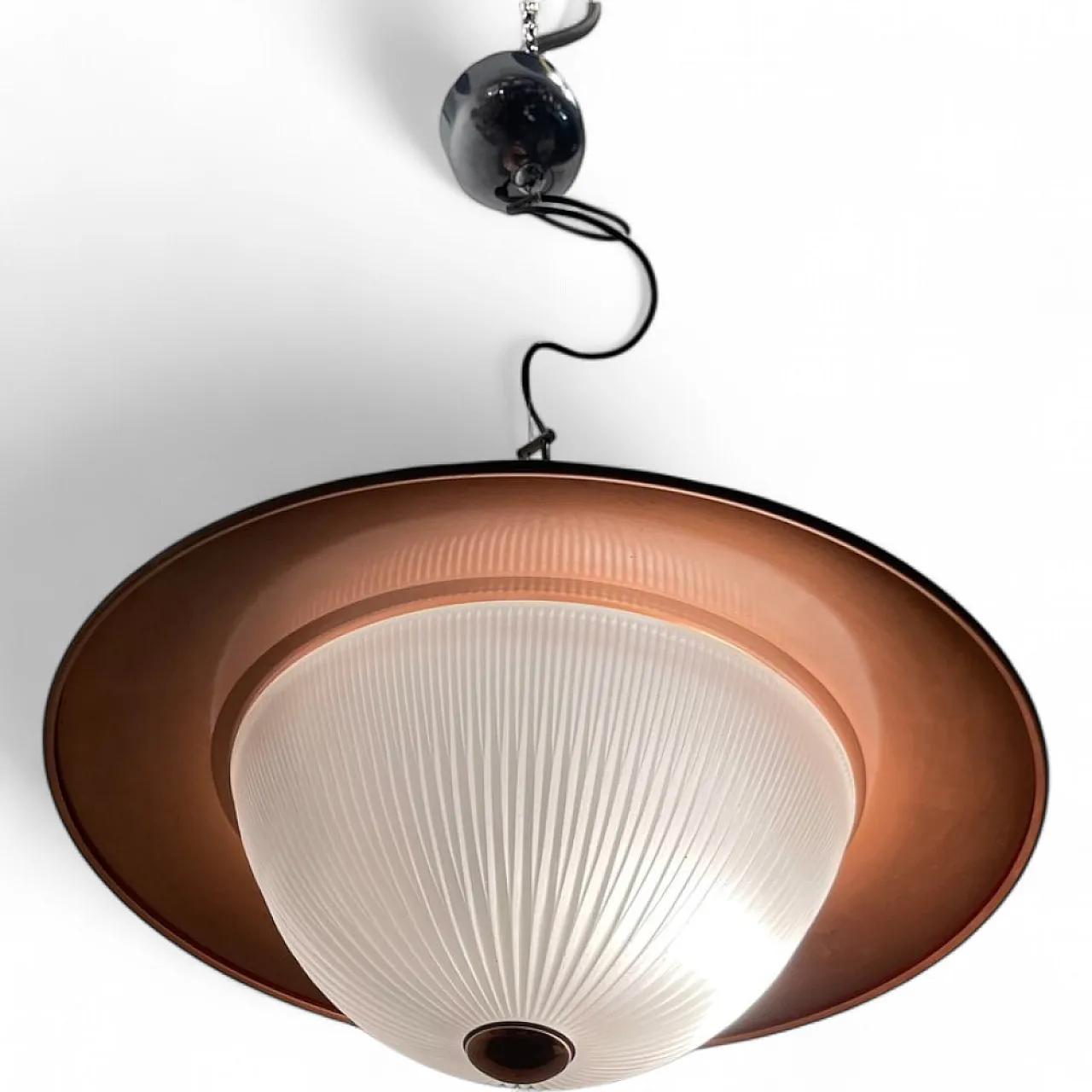 Lampada a sospensione in rame, anni '90 11