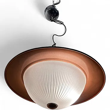 Lampada a sospensione in rame, anni '90